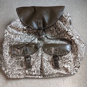 Disney Parks Bucket Canvas Backpack - Hidden Mickey Design